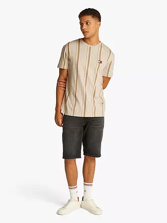 TOMMY JEANS | Nombre del producto: Camiseta
Marca: TOMMY JEANS
Color: beige
Categorías: Moda, Hombre

Largo de manga: Manga corta
Escote: Cuello redondo
Material: Jersey, Algodón
Diseño: Rayas
Corte (Prenda superior): Regular
Estilo: Moda joven
Detalles: Logo | 